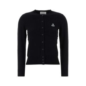ISABEL MARANT Etoile Cardigan with Embroidered Logo Women BLACK Sweaters &